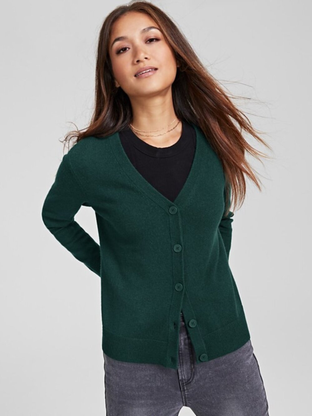 NWT Charter Club 100% Cashmere Cardigan Sweater-PP